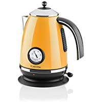 Los mejores  - Klarstein Aquavita Chalet - Hervidor de agua- Inalámbrico- Tetera eléctrica- Tetera diseño retro- 1-7 L- 2200 W…